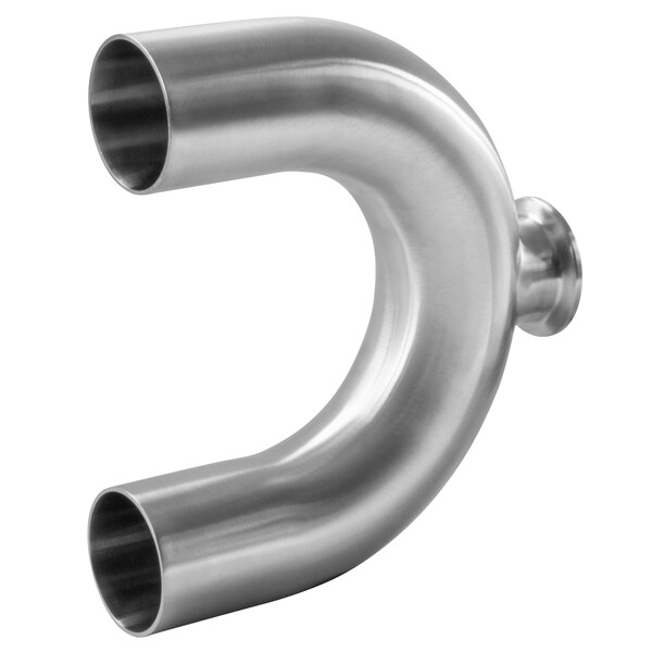 Steel & Obrien 3" x 1" BPE 180 Deg. Weld U-Bend w/Bottom Clamp Outlet, 316SS SF1 S2UBWWK-3X1-PL-316 - main
